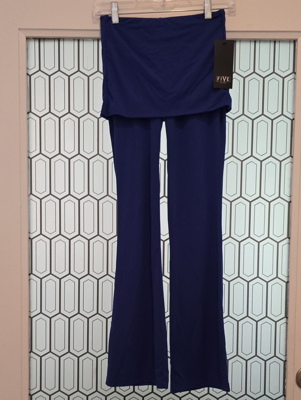 Five The Label Blue Skirted Flare Pants